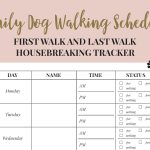 Free Printable Walking The Dog Log   How To Set A Schedule And   Free Printable Walking Log