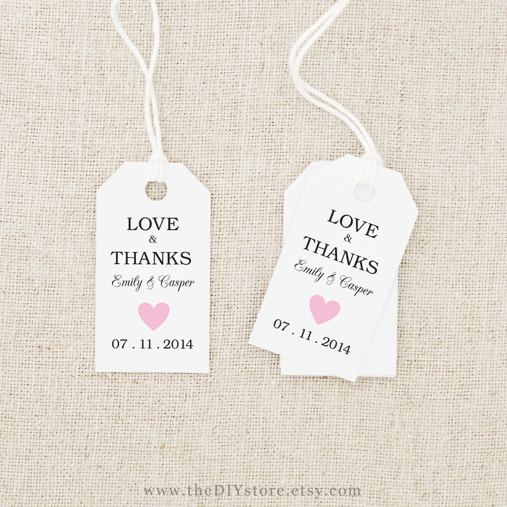 Free Printable Wedding Gift Tags Templates - Tutlin.psstech.co - Free Printable Wedding Thank You Tags