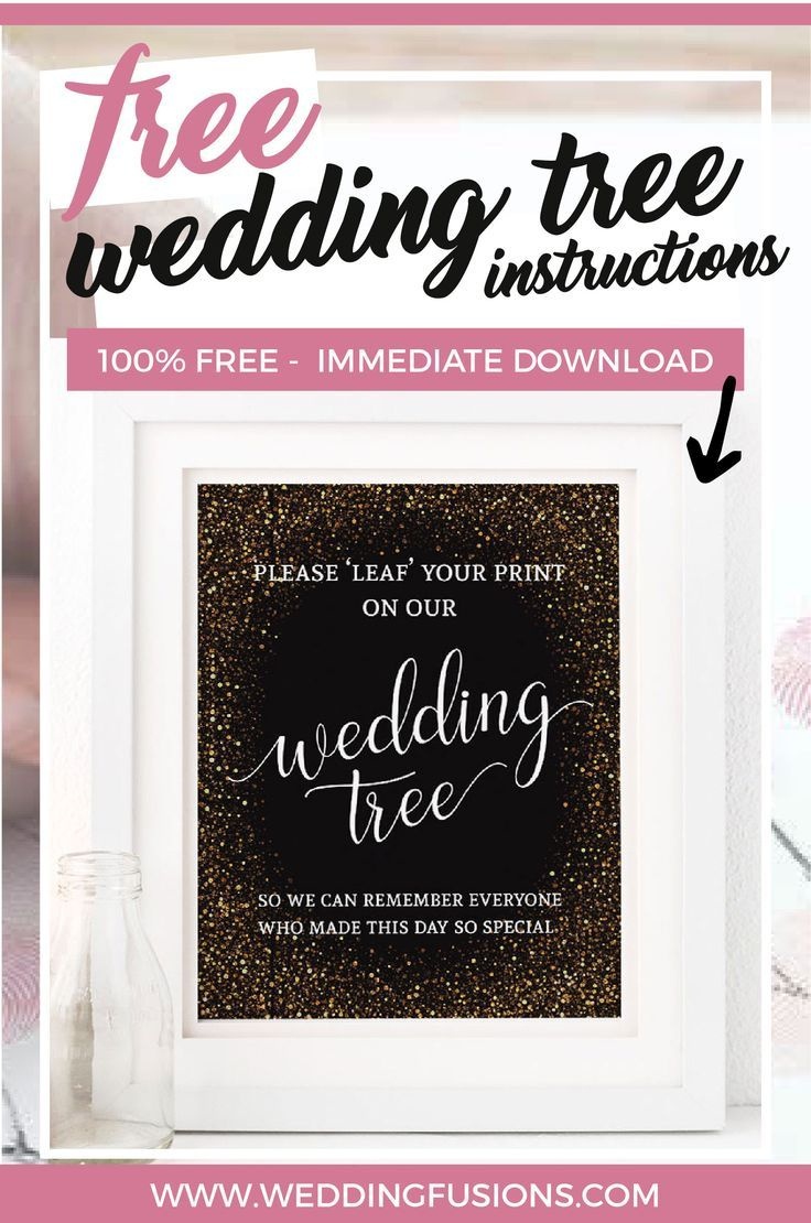 Free Printable Wedding Tree Instructions | Crafts | Wedding Posters - Free Printable Wedding Decorations