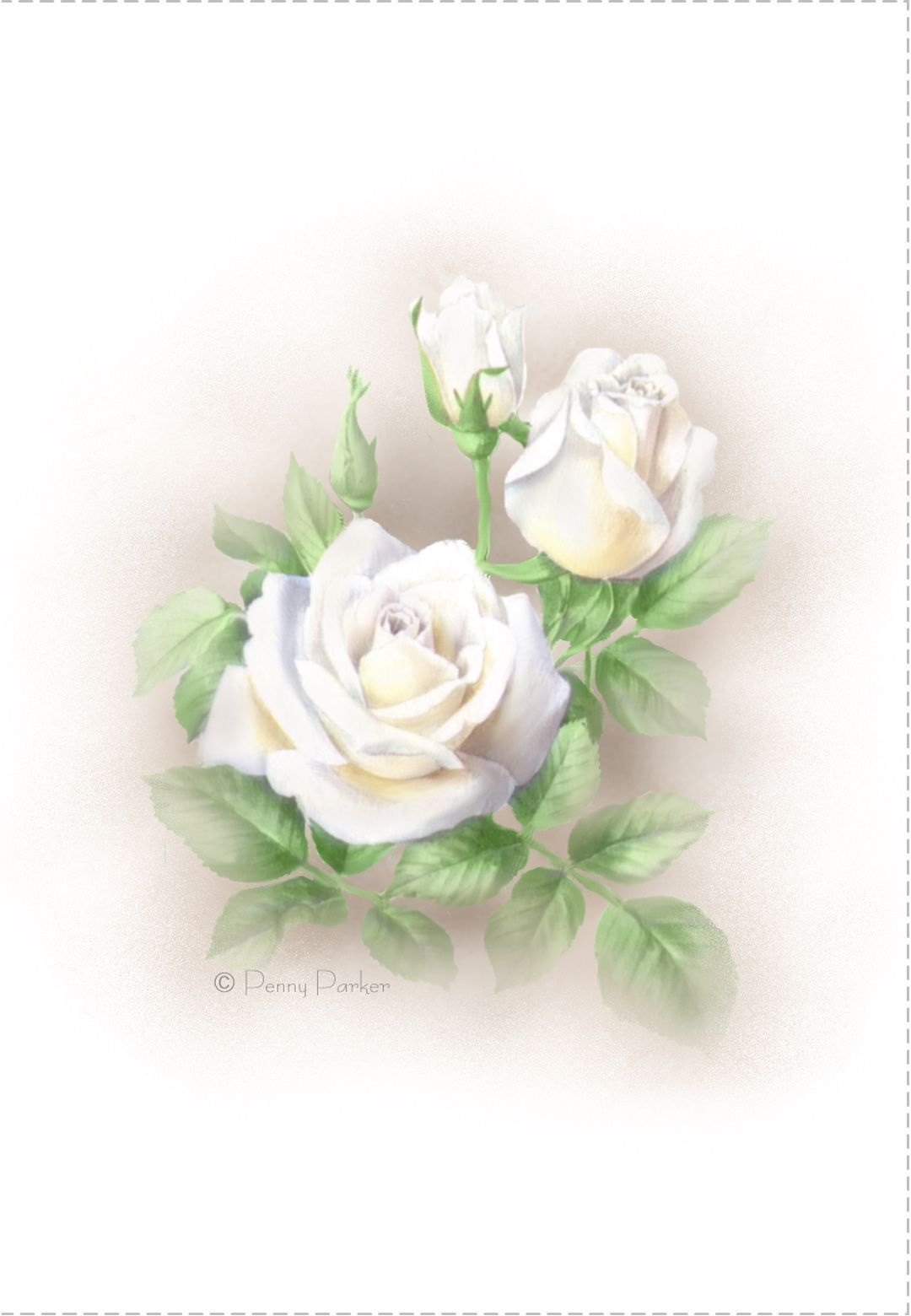 Free Printable White Roses Greeting Card | The Kindness Habit - Free Printable Roses