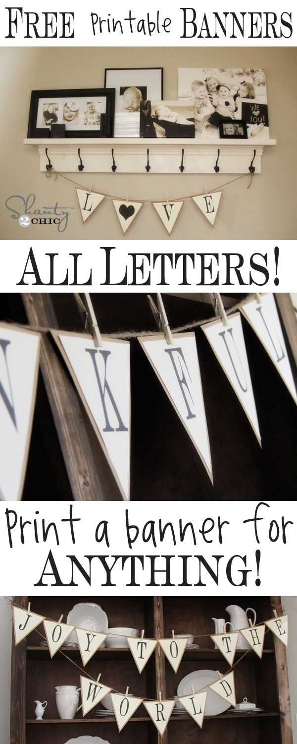 Free Printable Whole Alphabet Banner | Party And Holiday Decorations - Free Printable Welcome Banner Template