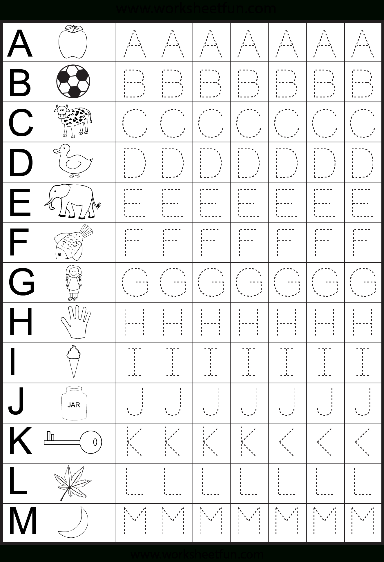 Free Printable Worksheets | Home School | Kindergarten Worksheets - Free Printable Alphabet Tracing Worksheets For Kindergarten
