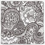 Free Printable Zentangle Coloring Pages For Adults   Free Printable Doodle Patterns
