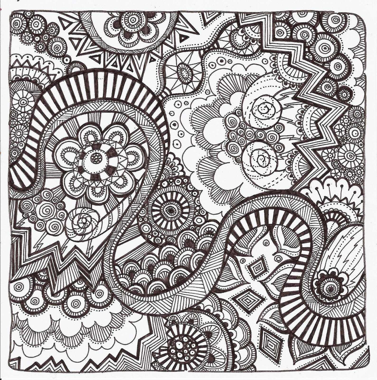 Free Printable Zentangle Coloring Pages For Adults - Free Printable Zen Coloring Pages