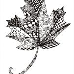 Free Printable Zentangle Maple Leaf Coloring Pagesunny Duran   Free Printable Pictures Of Autumn Leaves