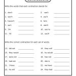 Free Printables For 4Th Grade Science | Free Printable Contraction   Free Printable Worksheets For 4Th Grade
