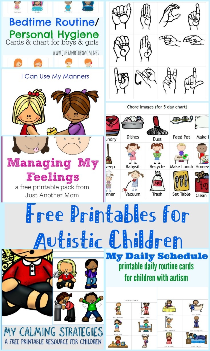 Free Printables For Autistic Children And Their Families Or Caregivers - Free Printable Picture Schedule Cards