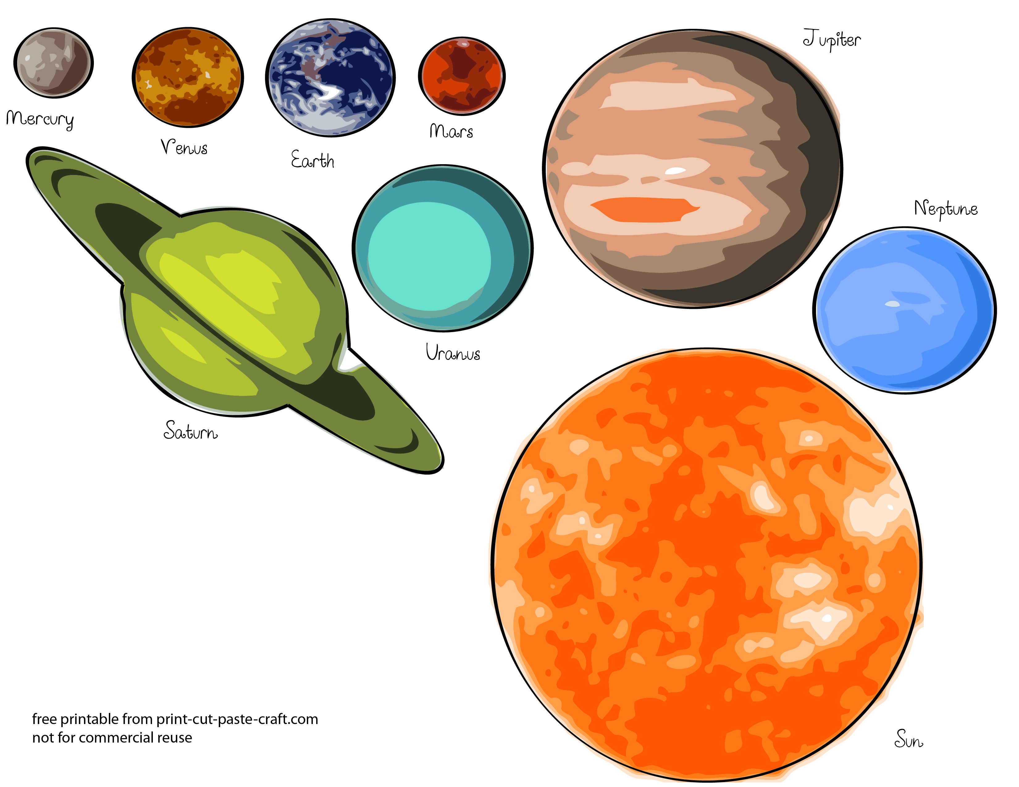 Solar System Charts Free Printable Free Printable A To Z