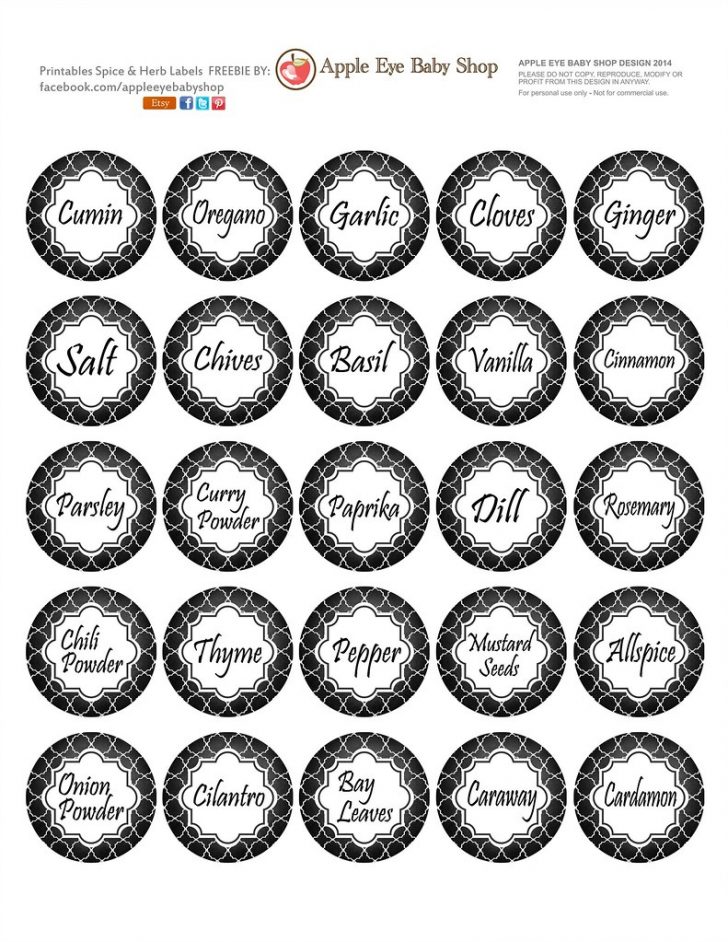 Free Printable Herb Labels