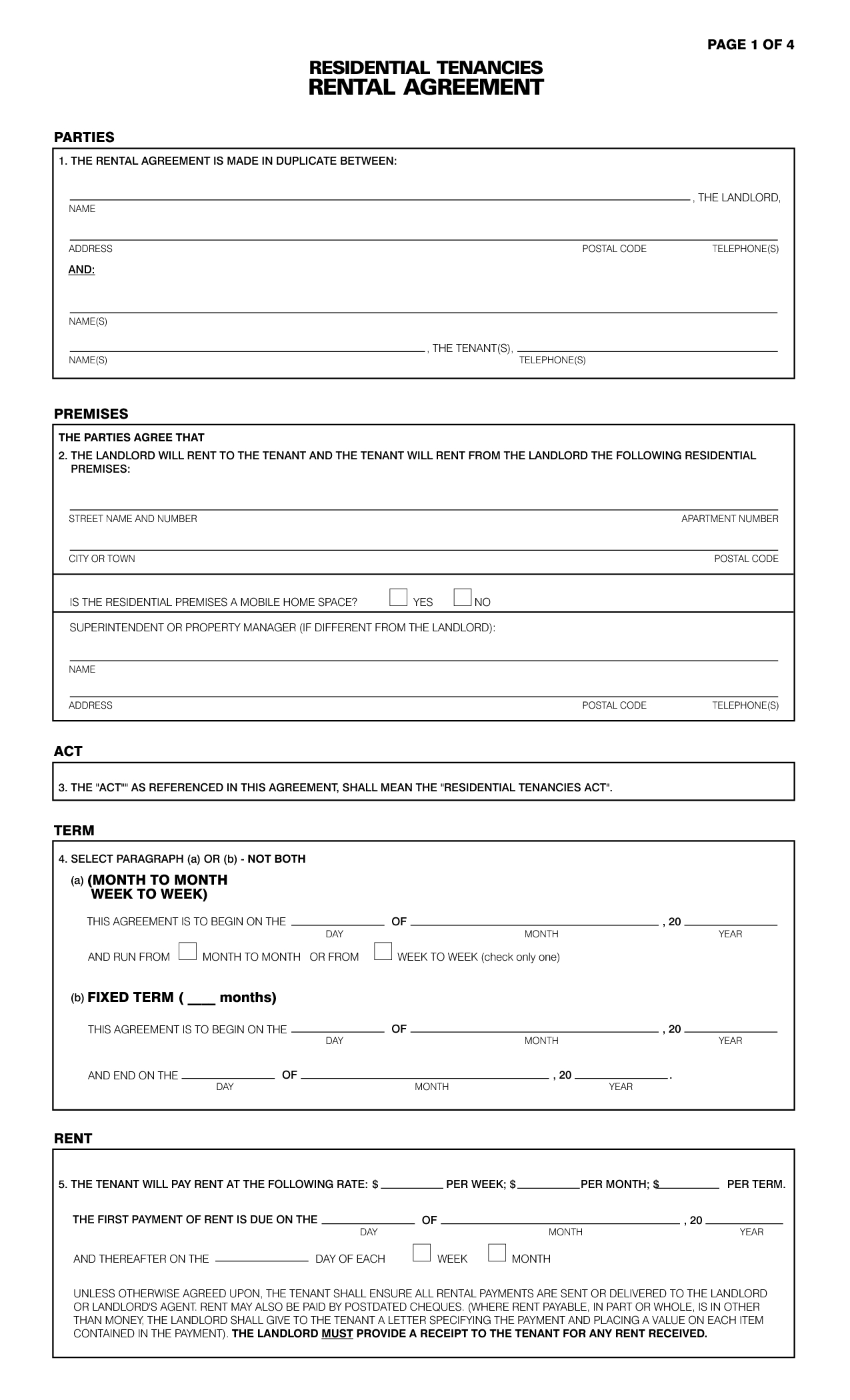Free Property Free Rental Application Forms California Pdf - Free Printable Landlord Forms