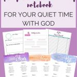 Free Quiet Time/ Prayer Notebook Printables | Abundant Life For   Free Printable Ladies Bible Study Lessons