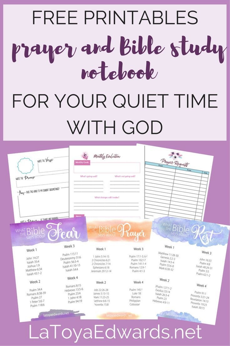 Free Quiet Time/ Prayer Notebook Printables | Abundant Life For - Free Printable Ladies Bible Study Lessons