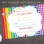 Free Rainbow Party Invitation | Free Party Invitationsruby And   Free Printable Birthday Invitation Cards