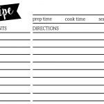 Free Recipe Card Template Printable   Paper Trail Design   Free Printable Photo Cards 4X6