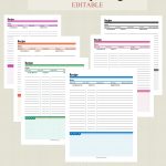 Free Recipe Pages In 6 Colors To Choose From. Editable. | Handmade   Free Printable Recipe Pages