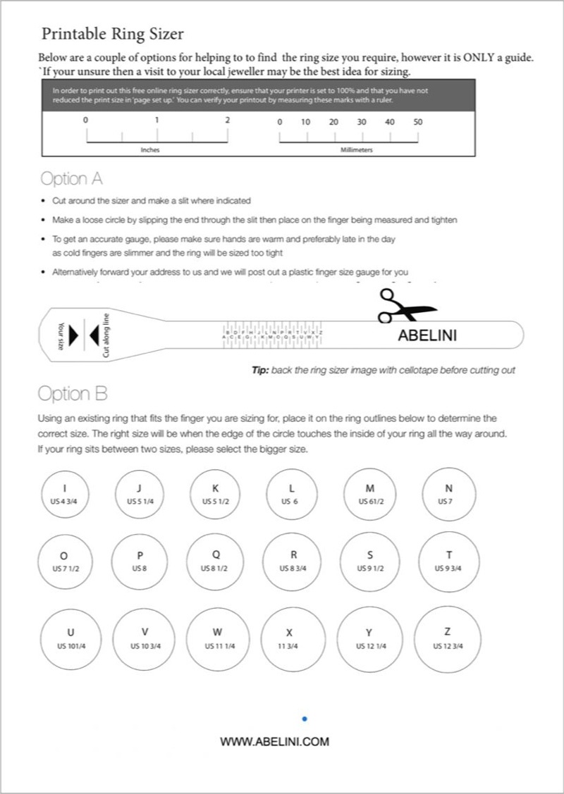 full size printable ring sizer chart