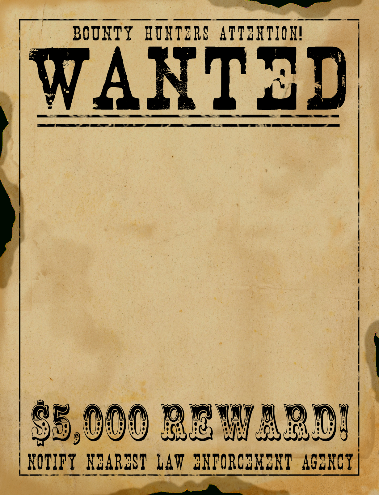 Free Scrapbook Graphics-So Many Great Ones For Digital Scrapbooking - Free Printable Wanted Poster Invitations