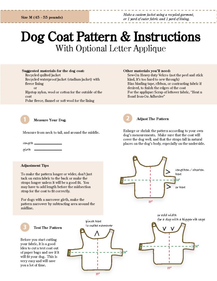 Dog Sewing Patterns Free Printable