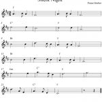 Free Sheet Music Scores: Silent Night, Free Christmas Alto Saxophone   Free Printable Christmas Sheet Music For Alto Saxophone