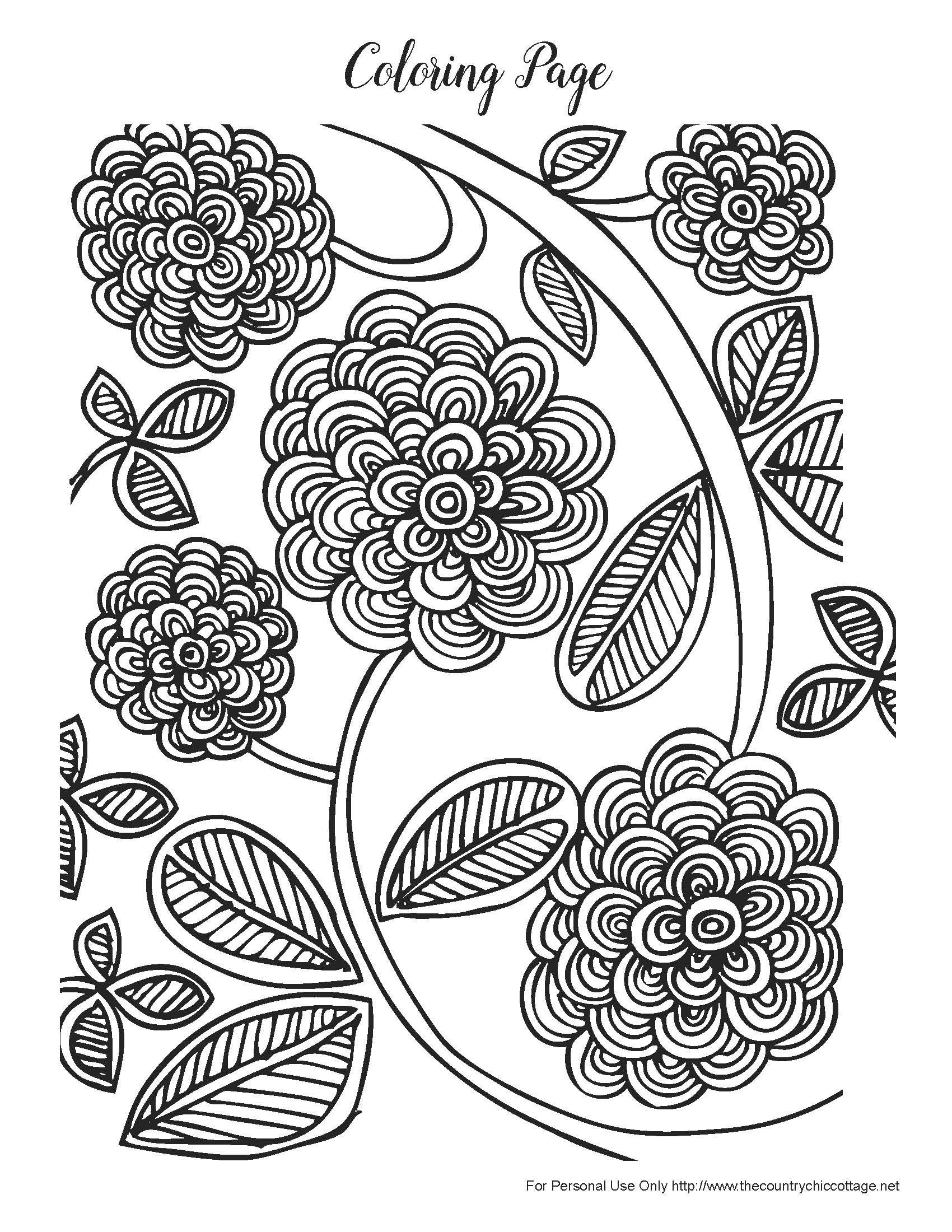 Free Spring Coloring Pages For Adults | Products I Love | Spring - Free Printable Flower Coloring Pages For Adults