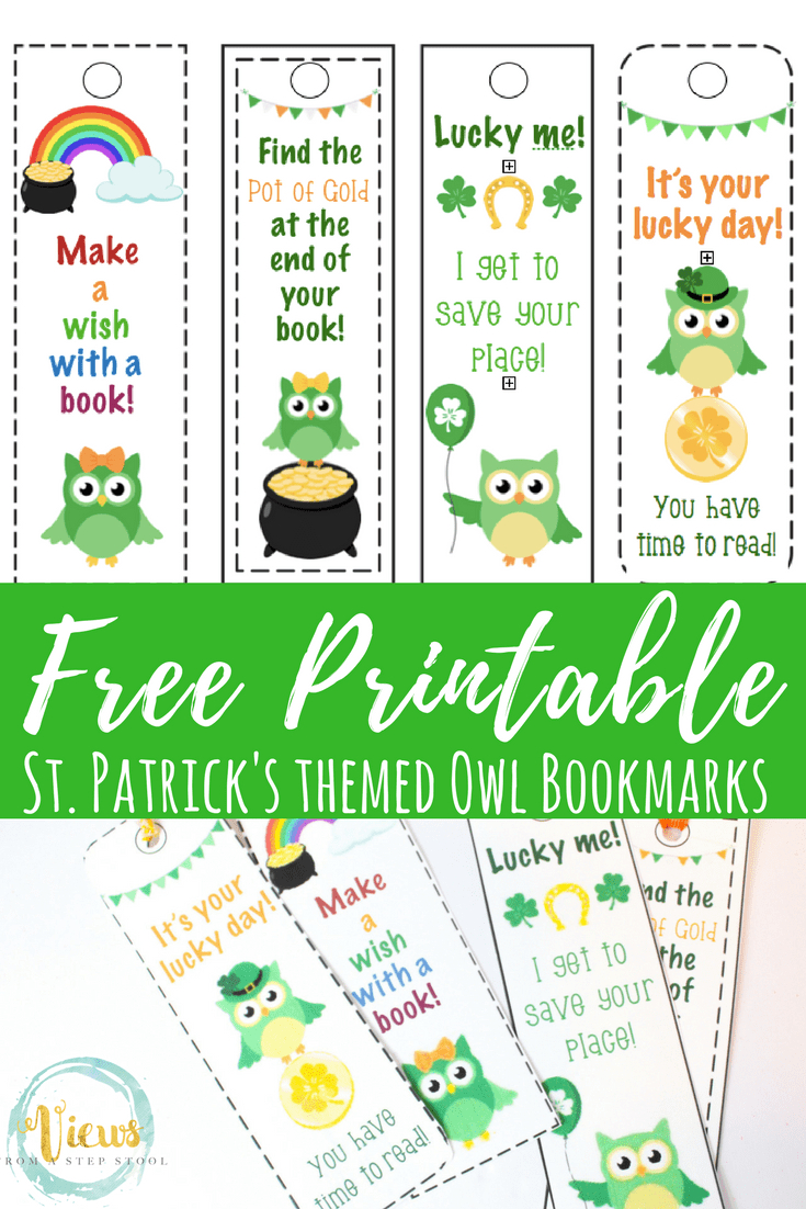 Free St. Patrick&amp;#039;s Day Printable Bookmarks With Cute Owls - Free Printable Owl Bookmarks