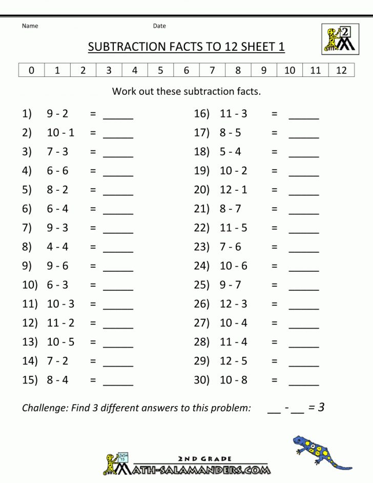 Free Printable Addition And Subtraction Worksheets