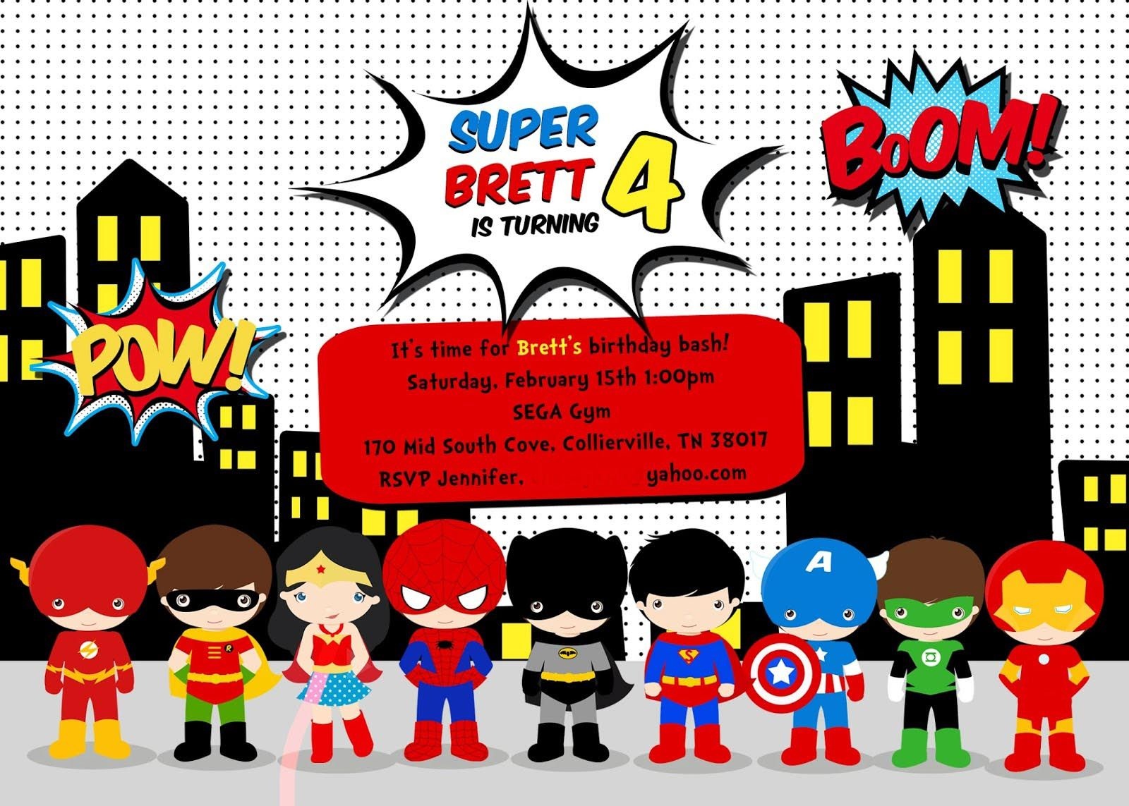 Free Superhero Birthday Party Invitation Templates | Birthday Party - Free Printable Superman Invitations