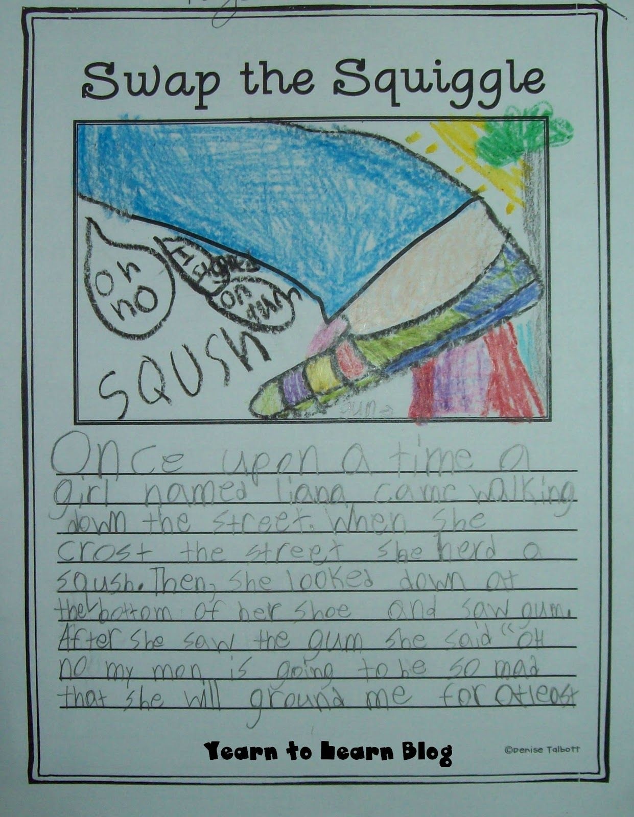 Free Swap The Squiggle Writing Download This Is A Student Example - Free Squiggle Story Printable