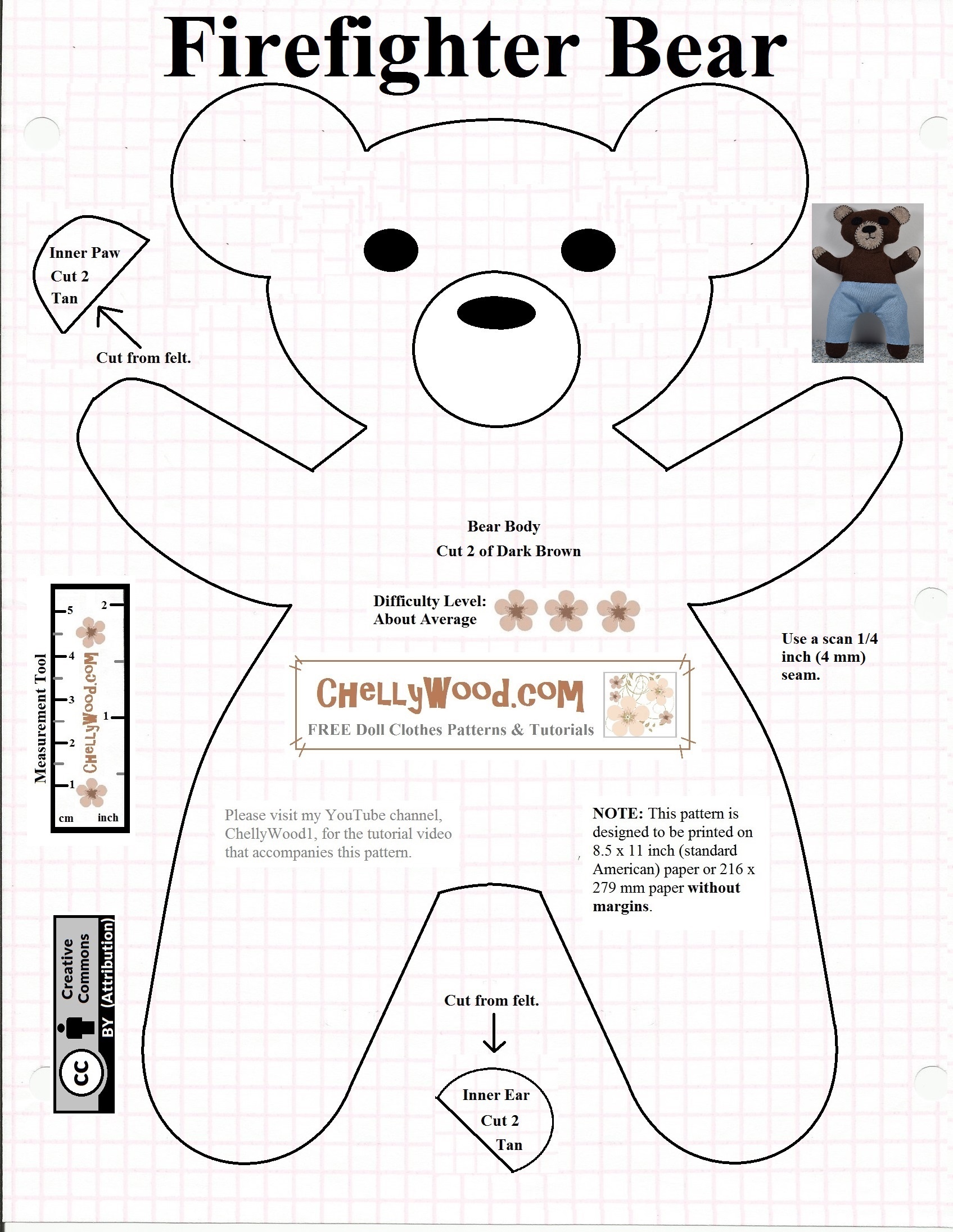 Free Printable Teddy Bear Patterns