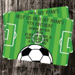 Free Thank You Cards Included ** Soccer Themed Customized Invitation Jpeg  Printable   Free Printable Soccer Thank You Cards