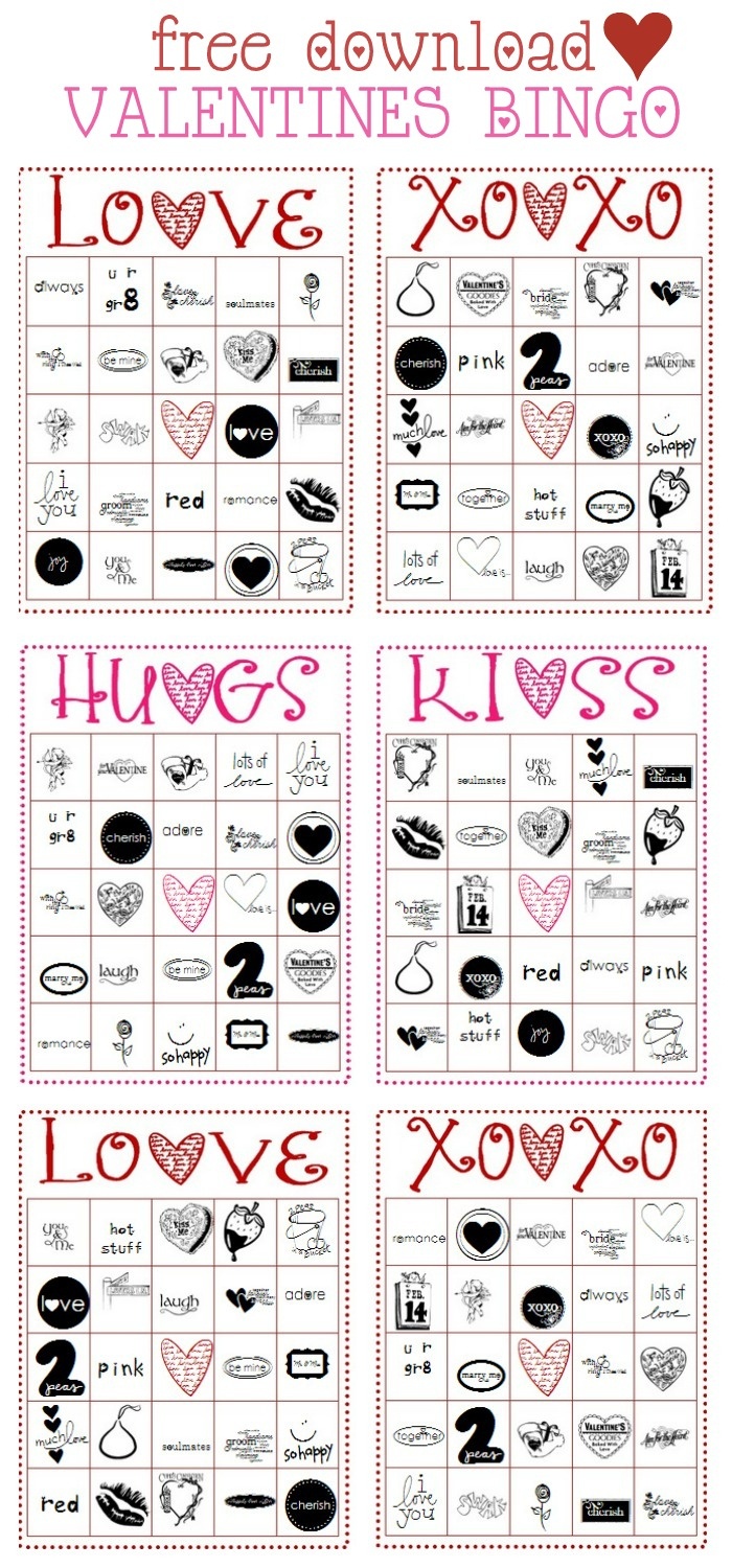 Free Valentines Bingo Cards - Free Printable Bingo Cards For Large Groups