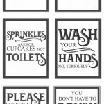 Free Vintage Bathroom Printables | Diy | Vintage Bathrooms, Diy Home   Free Printable No Restroom Signs