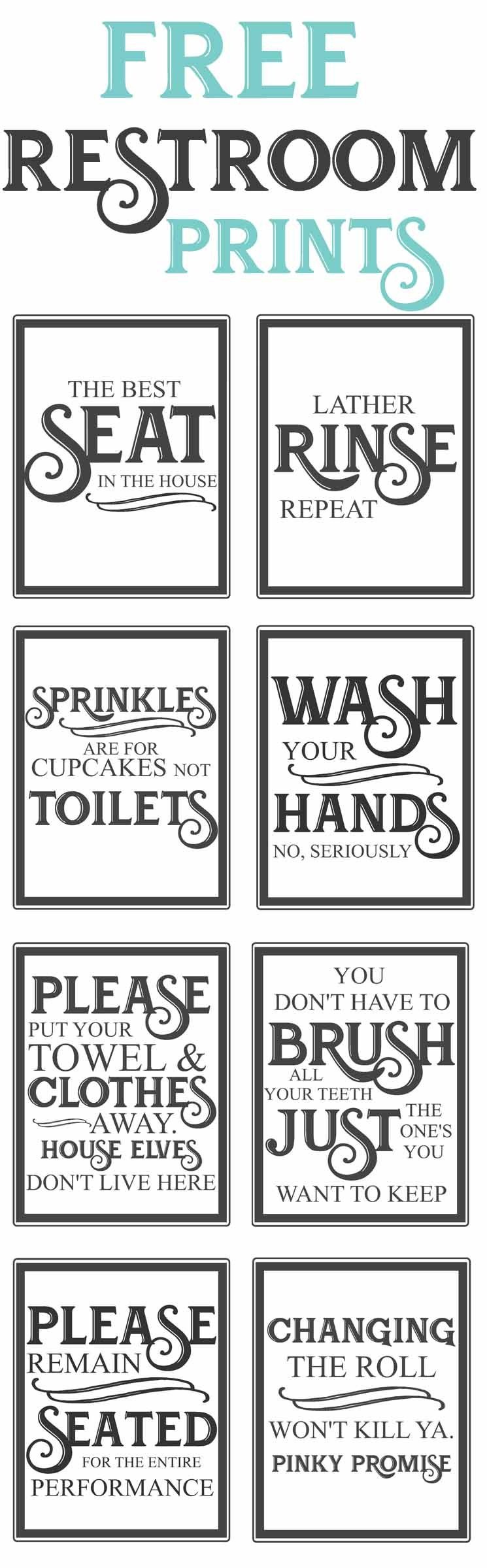 Free Vintage Bathroom Printables | Diy | Vintage Bathrooms, Diy Home - Free Printable No Restroom Signs