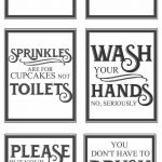 Free Vintage Bathroom Printables | Favorite Diy And Best Crafts   Free Printable Custom Signs