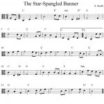 Free Viola Sheet Music, The Star Spangled Banner   Viola Sheet Music Free Printable
