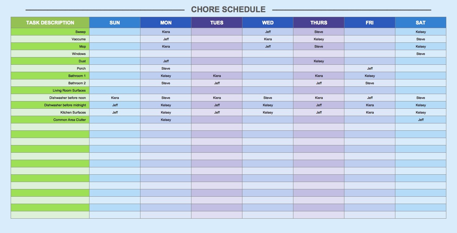 Free Weekly Schedule Templates For Excel - Smartsheet - Free Printable Weekly Schedule