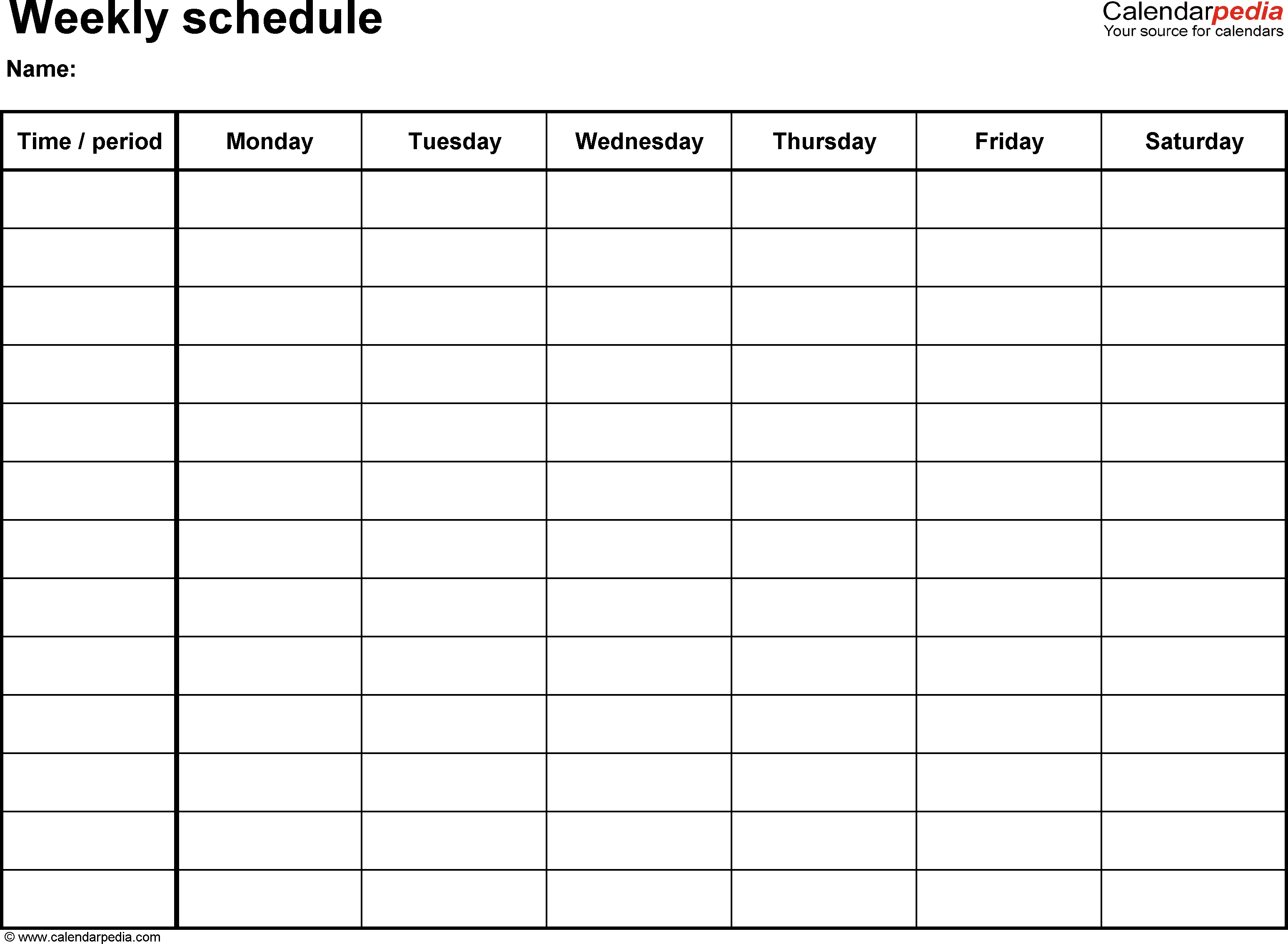 Free Weekly Schedule Templates For Pdf - 18 Templates - Free Printable Appointment Sheets