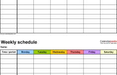 Free Weekly Schedule Templates For Word – 18 Templates – Free Printable Work Schedule Maker