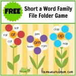Free Word Family File Folder Game: Short A   The Measured Mom   Free Printable Preschool Folder Games