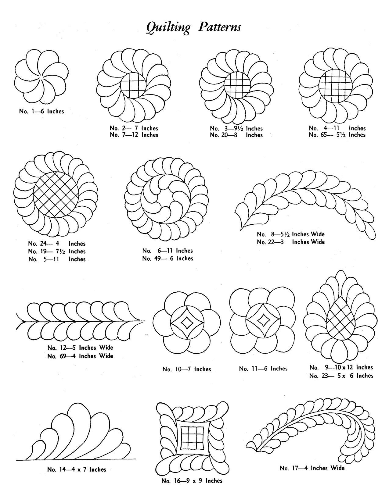 Free+Hand+Quilting+Patterns |  For Quilter » Blog Archive - Free Printable Pantograph Quilting Patterns