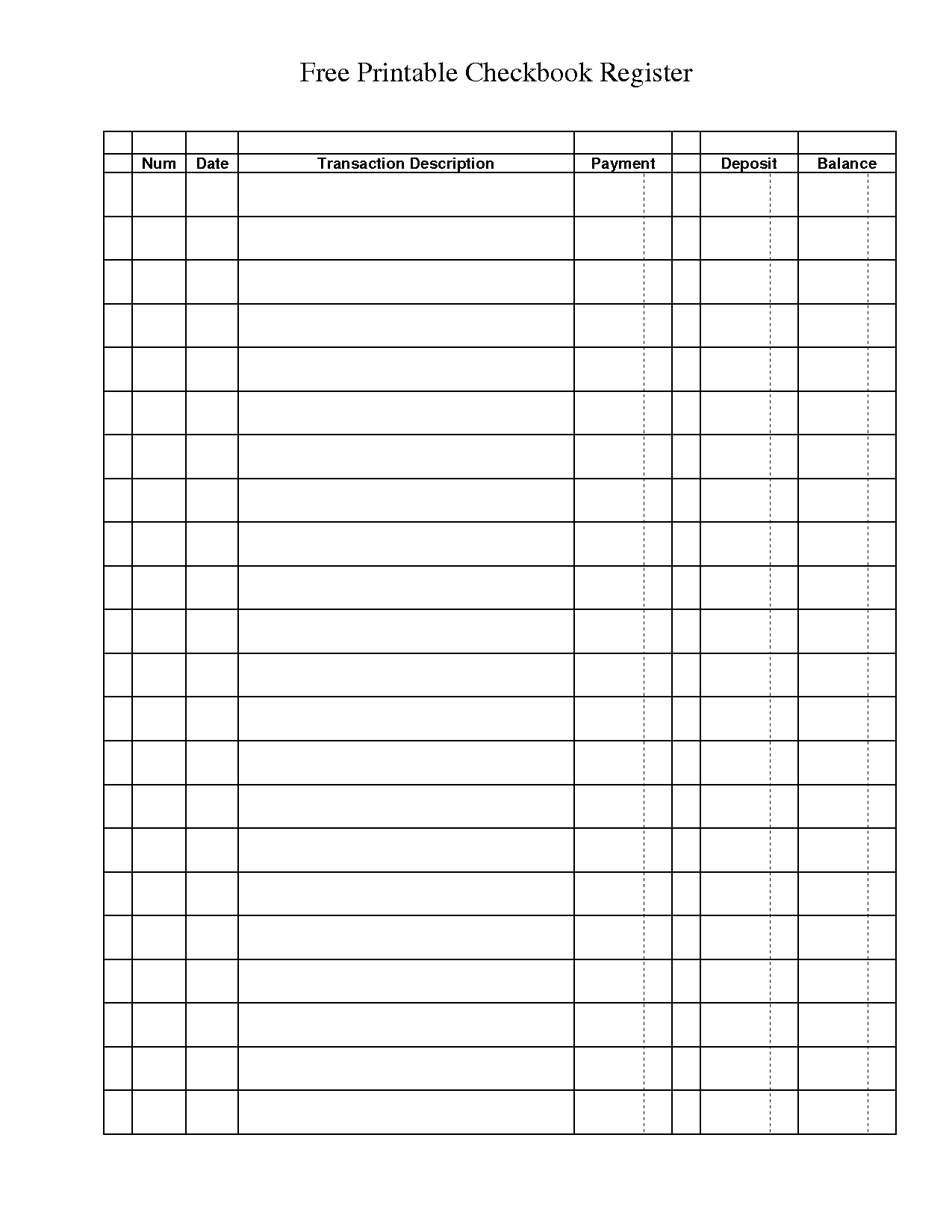 Free+Printable+Checkbook+Register+Templates | Printables | Checkbook - Free Printable Checks