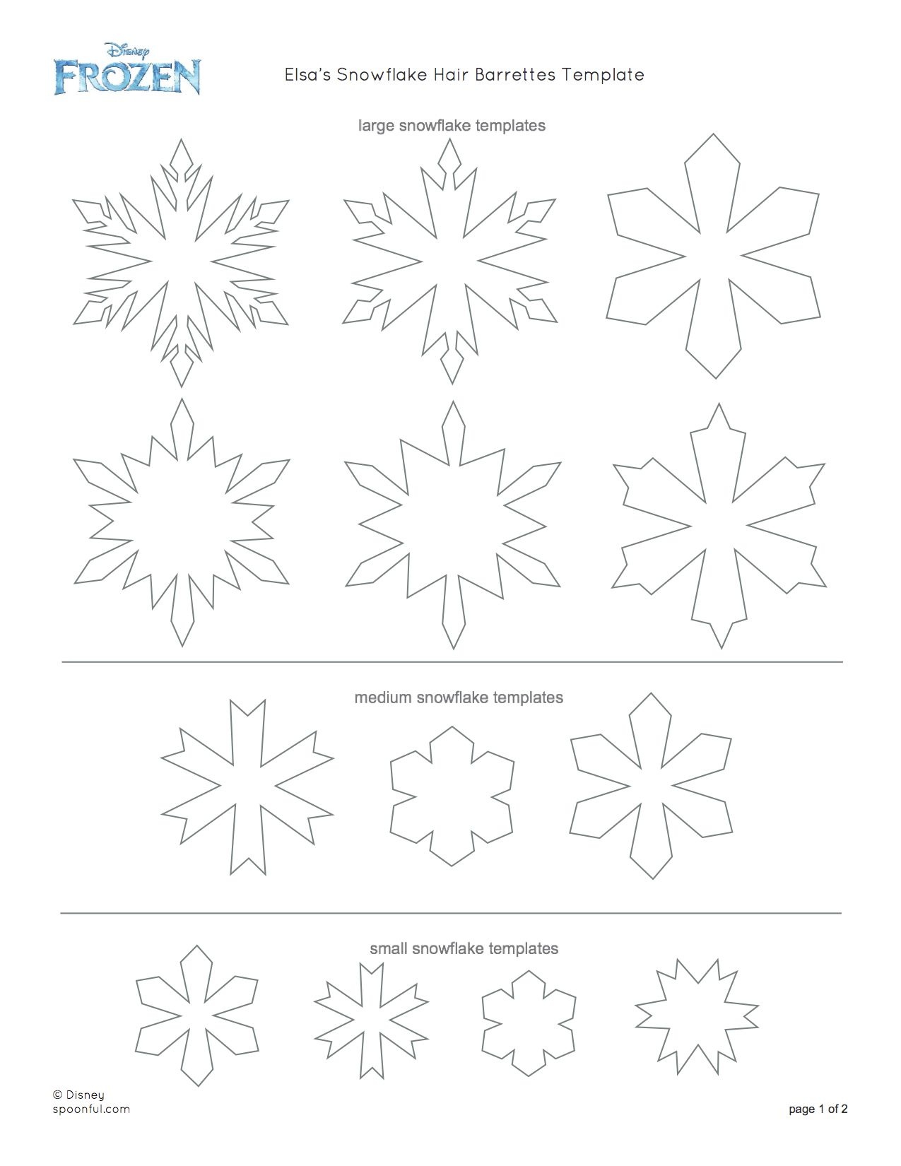 Frozen Snowflake Stencil - Tutlin.psstech.co - Snowflake Template Free Printable