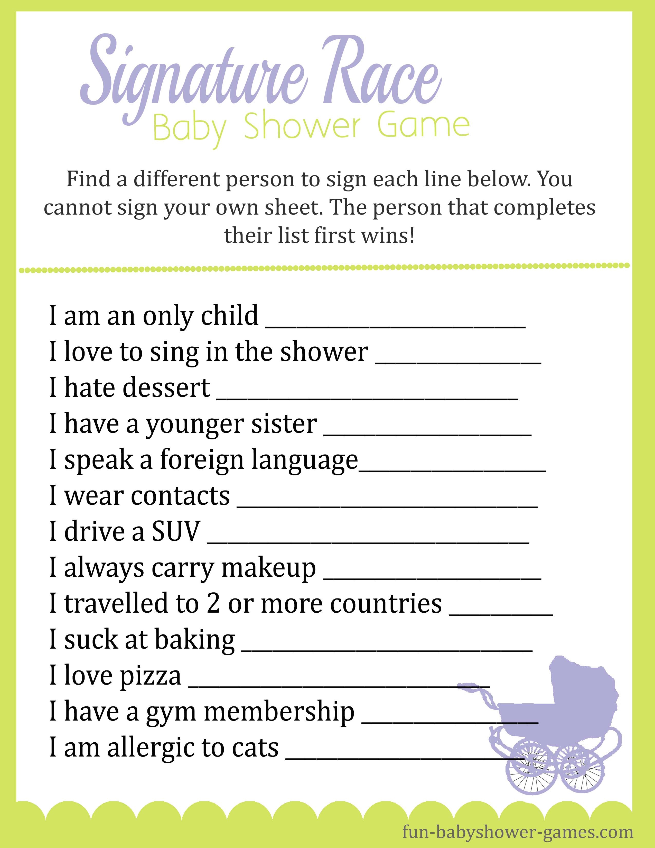 Fun Baby Shower Games To Make Your Shower A Memorable Day - Pass The Prize Baby Shower Game Free Printable