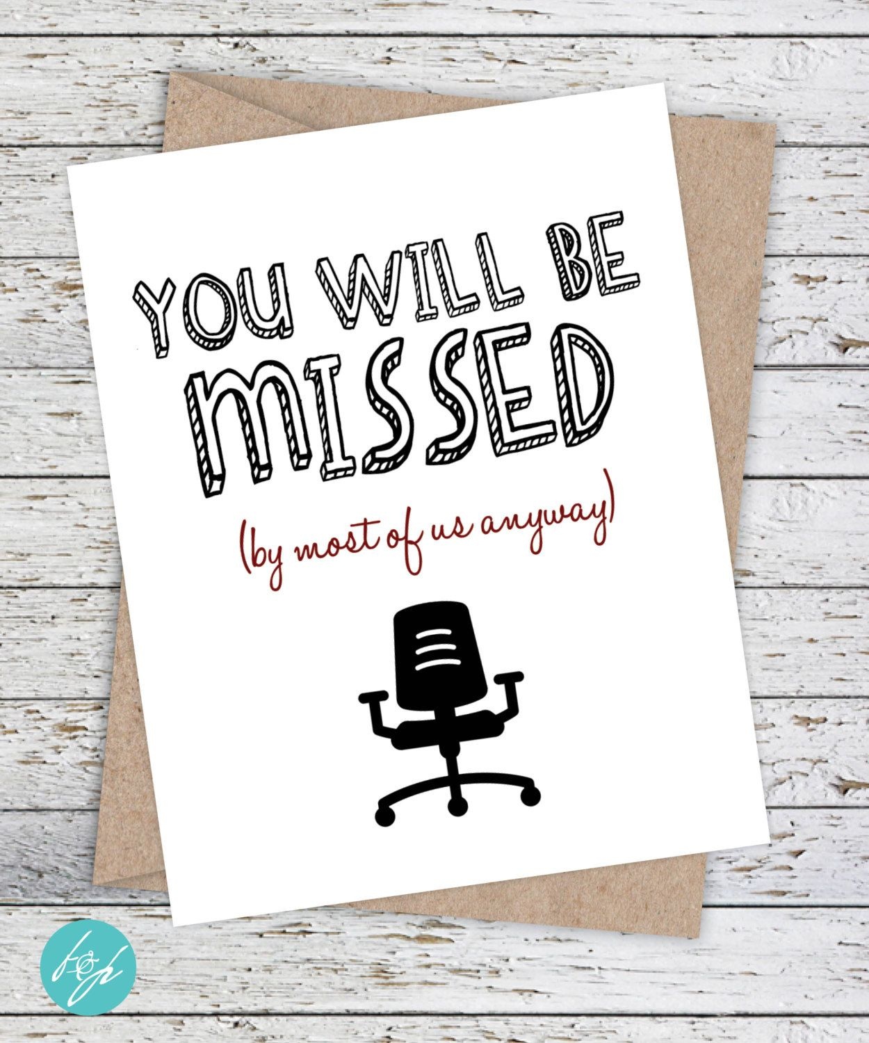 Funny Coworker Card,flairandpaper On Etsy You Will Be Missed (By - Free Printable We Will Miss You Greeting Cards