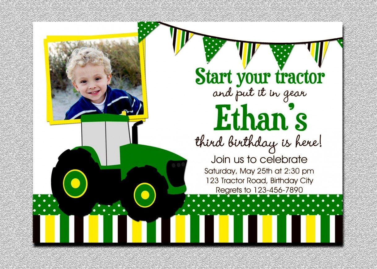 Gallery Tractor Birthday Party Invitations Free Printable John Deere - Free Printable John Deere Birthday Invitations