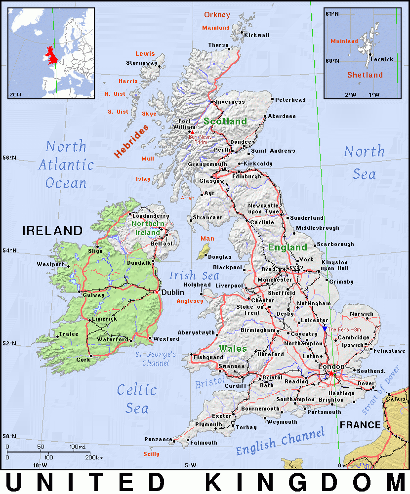 Free Printable Map Of Uk And Ireland Free Printable A To Z