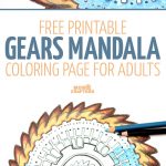 Gears Mandala Coloring Page   Free Printable – Moms And Crafters   Free Printable Gears