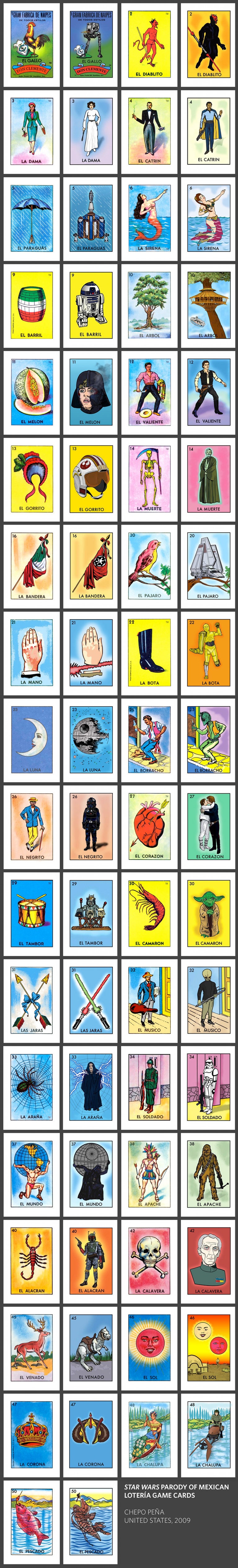 Geek Art: Star Wars Parody Of Mexican Lotería Cards — Geektyrant - Free Printable Loteria Cards