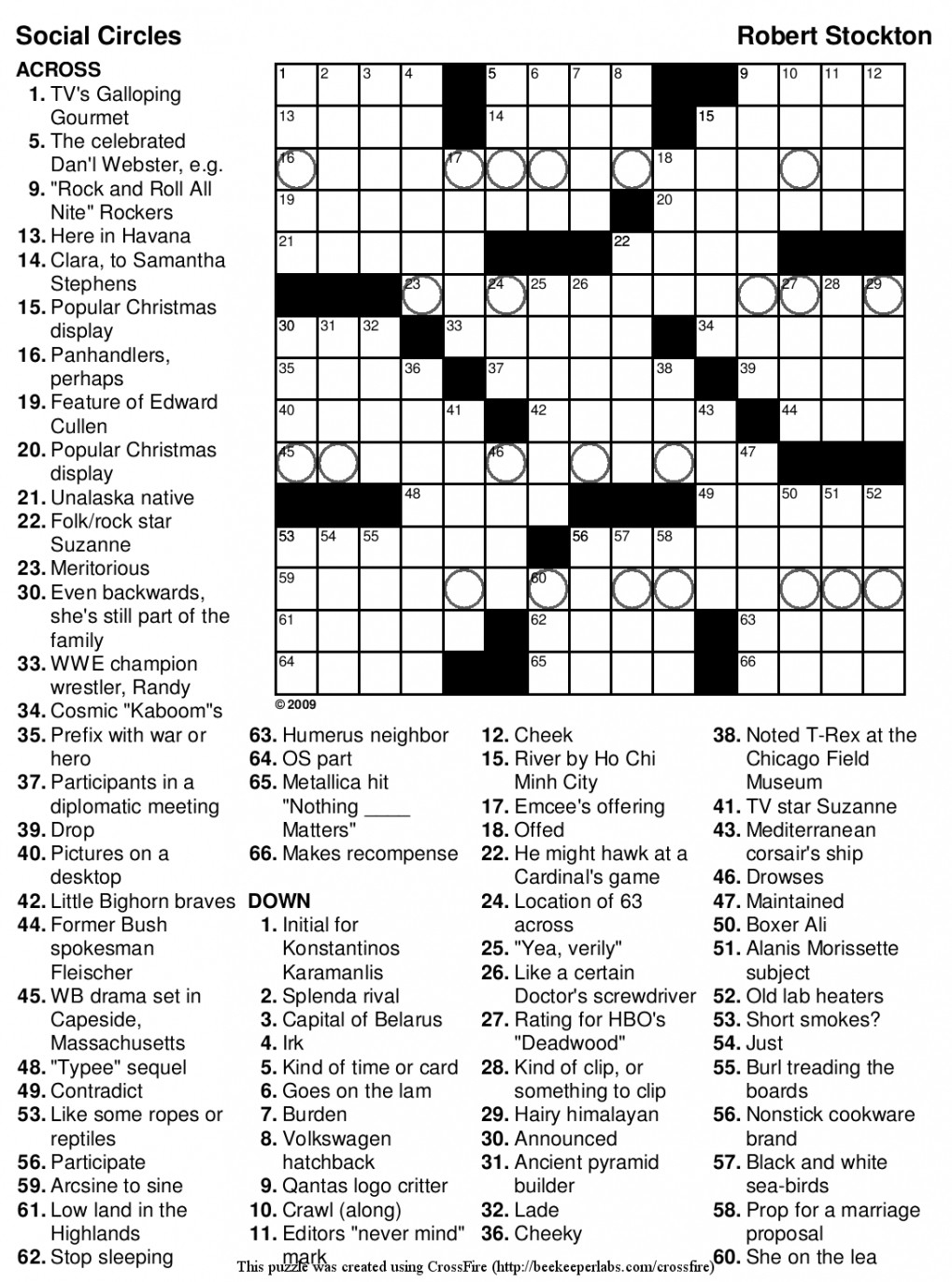 General Knowledge Easy Crossword Puzzles - Loveandrespect - Free Printable Crosswords Easy