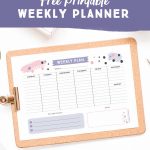 Get Organised With This Free Printable Weekly Planner   Cute   Free Printable Images